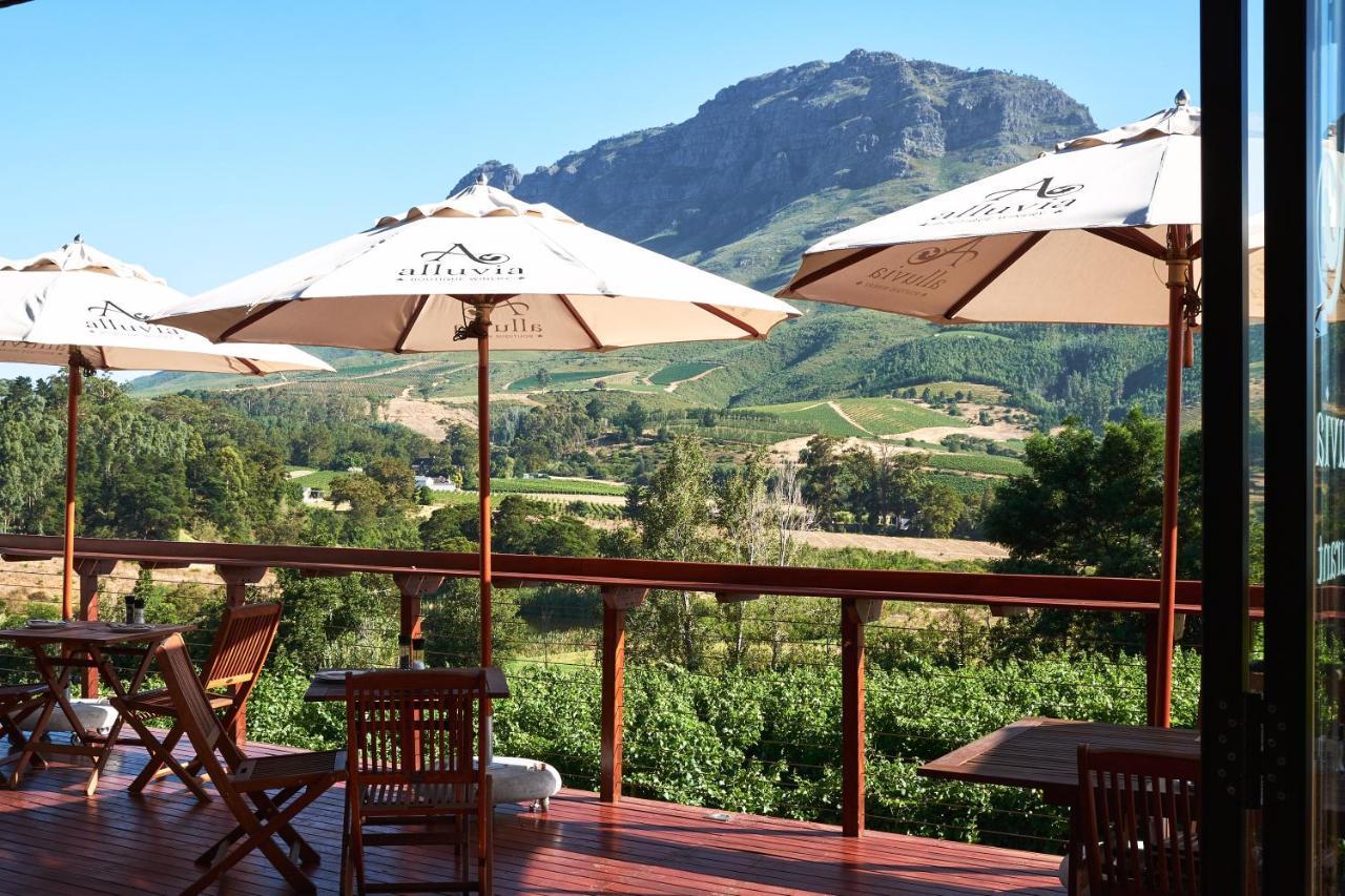 Alluvia Boutique Winery & Luxury Accommodation ستيلينبوش المظهر الخارجي الصورة View of the Kleinrivierveld